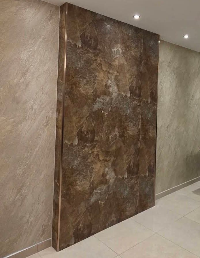 Gloss and matt finish wall panels