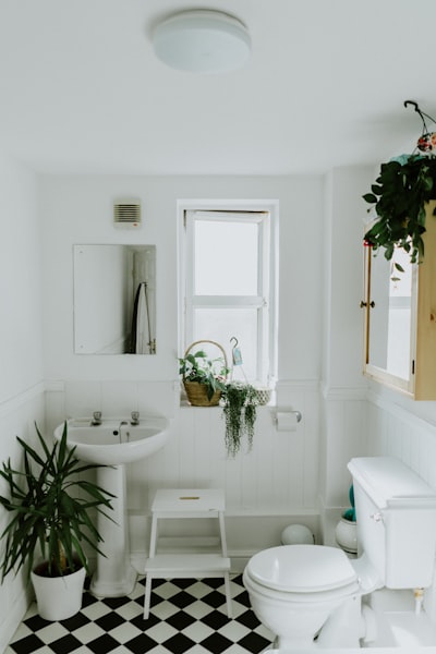 PVC panel installation in a modern bathroom