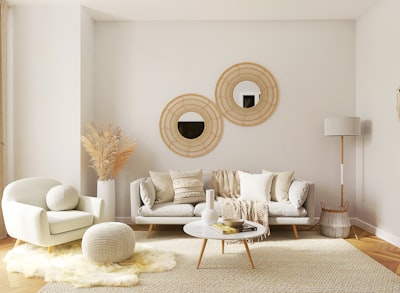 PVC panel feature wall in a living room